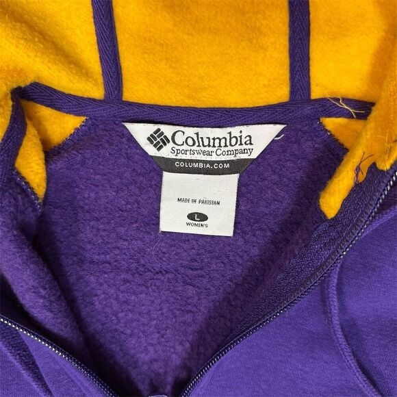 Columbia Women's LSU Tigers Full-Zip Hoodie Jacket Size L Multicolor - Picture 5 of 7